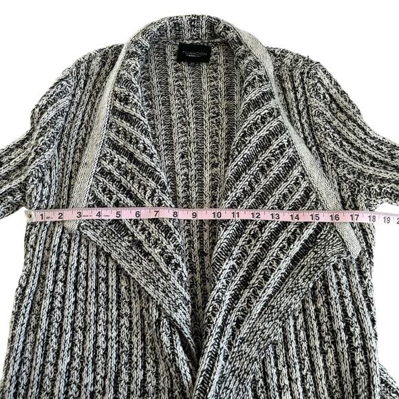 Thakoon Ivory and Black Knit Open Chunky Cardigan Sweater Women’s Size XS - Picture 5 of 7